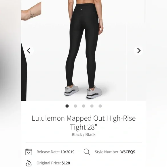 Lululemon Mapped Out High-Rise 28” Tight, Black, Size 6 - Picture 10 of 11